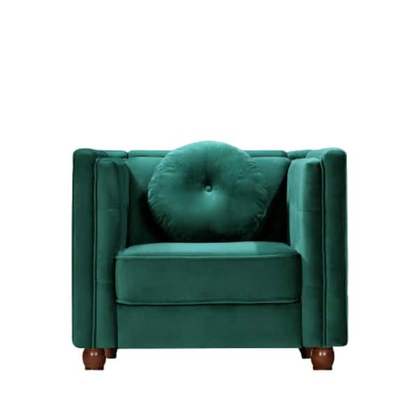 US Pride Furniture Angie Green Classic Kittleson Chesterfield Chair