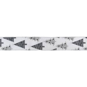 Northlight 2.5 in. x 16 yds. Metallic Blue and Silver Snowflake Wired Craft  Ribbon 33531390 - The Home Depot