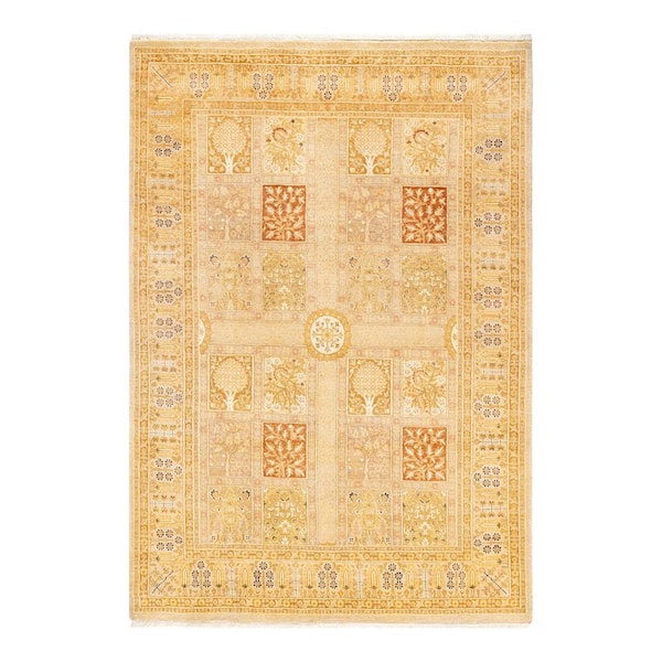 Solo Rugs Mogul One-of-a-Kind Traditional Ivory 4 ft. 1 in. x 5 ft. 10 in. Oriental Area Rug