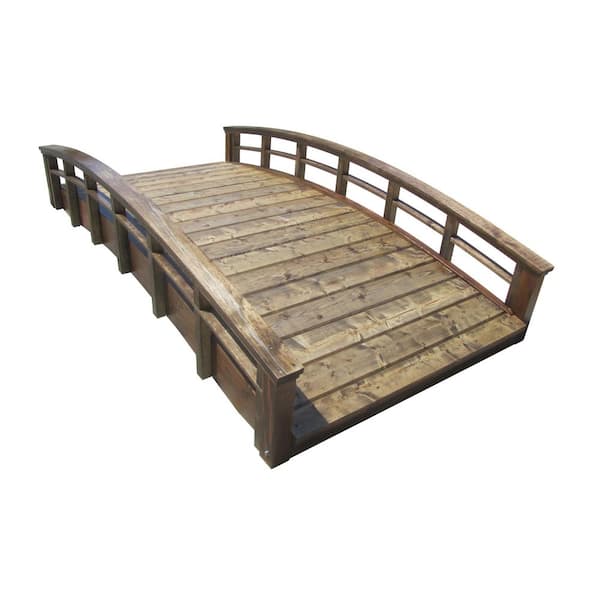 Monet's Japanese Garden Bridge 8 ft. x 4 ft. 400 lb. Load Capacity in Brown