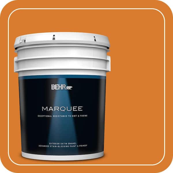BEHR MARQUEE 5 gal. #270B-7 Bonfire Satin Enamel Exterior Paint & Primer