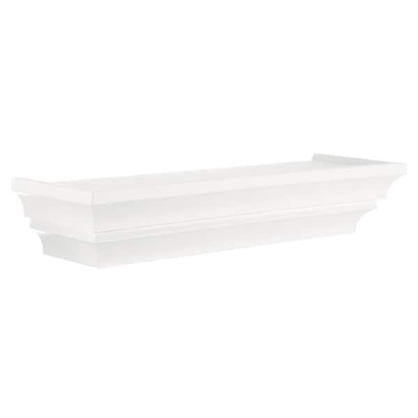 Unbranded 16 in. White Kiera Grace Madison Floating Wall Shelf