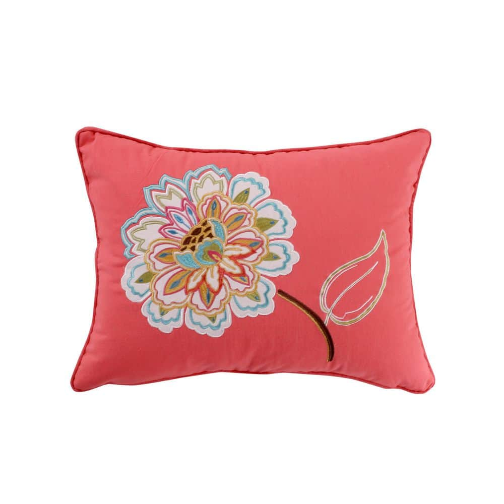 throw pillow set of 4, coral and peach pillows, modern flower pillow, rose  pillow, modern home decor, pillow cover bundle sale