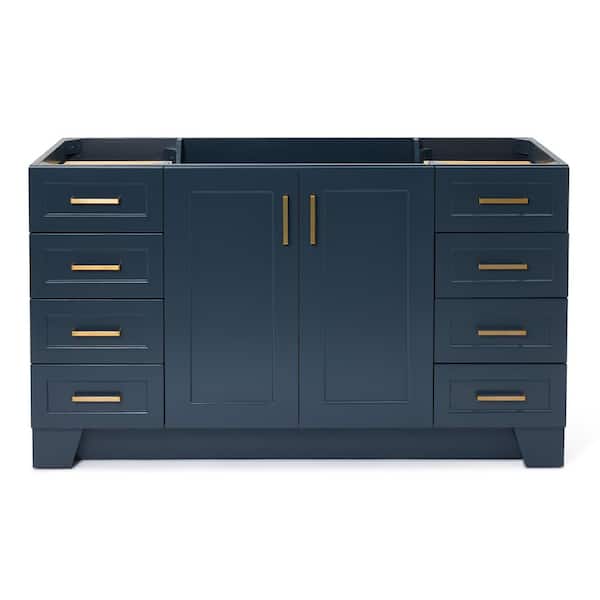 ARIEL Taylor 60 in. W x 21.5 in. D x 34.5 in. H Freestanding Bath Vanity Cabinet Only in Midnight Blue