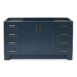 Taylor 60 in. W x 21.5 in. D x 34.5 in. H Freestanding Bath Vanity Cabinet Only in Midnight Blue