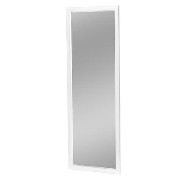 Dovelina 43 in. x 16 in. Modern Rectangle Framed Full Length Door Mirror With Hooks