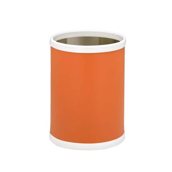 Bartenders Choice Fun Colors Spice Orange 8 Qt. Round Waste Basket