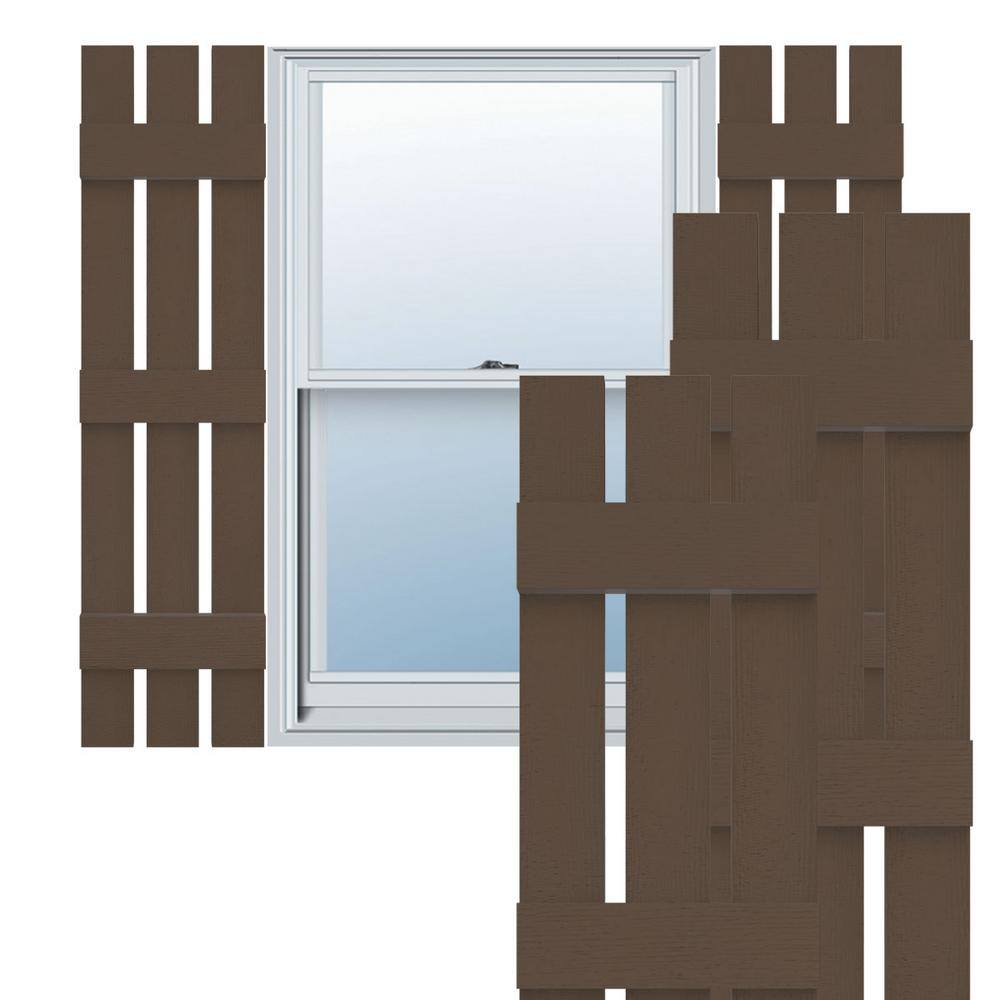 Lifetime 12 in. W x 71 in. H Vinyl Board and Batten Shutters Pair in French Roast price history on PriceWatchPro