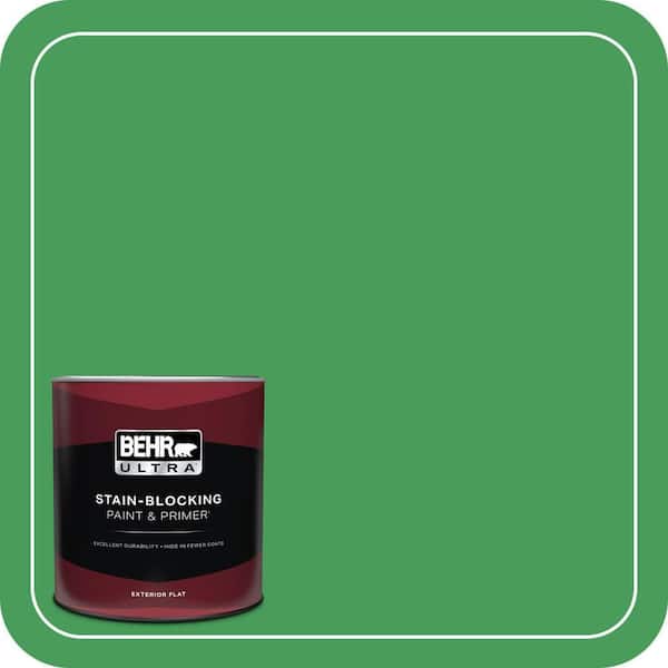 BEHR ULTRA 1 qt. #P400-6 Clover Patch Flat Exterior Paint & Primer