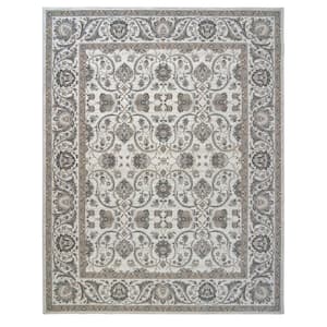 Majestic Croft Ivory 8 ft. x 10 ft. Traditional Border Pattern Area Rug