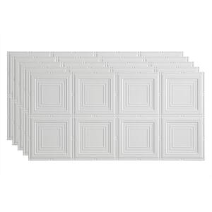 Portrait 2 ft. x 4 ft. Glue Up Vinyl Ceiling Tile in Matte White (40 sq. ft.)