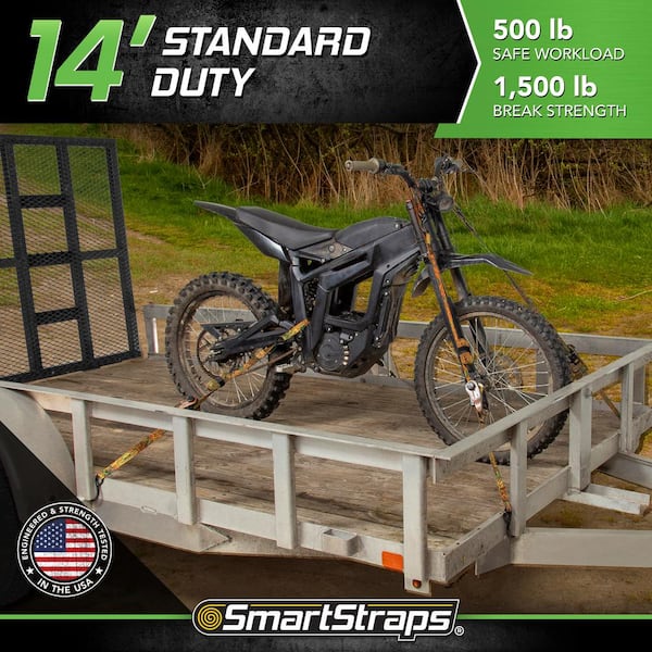 14 ft. CamoX Ratchet Tie Down Straps with 500 lb. Safe Work Load - 4 pack