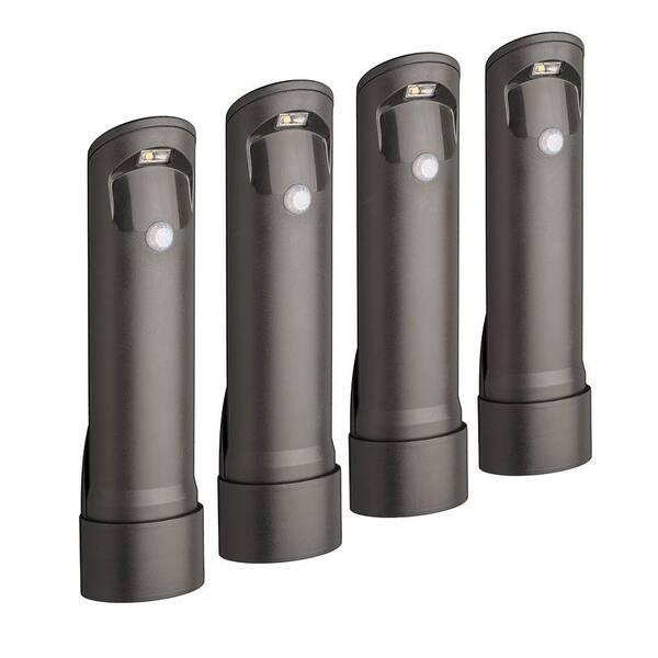 Mr Beams Wireless Bronze Motion Sensing Outdoor Integrated LED Pathway Lights (4-Pack)