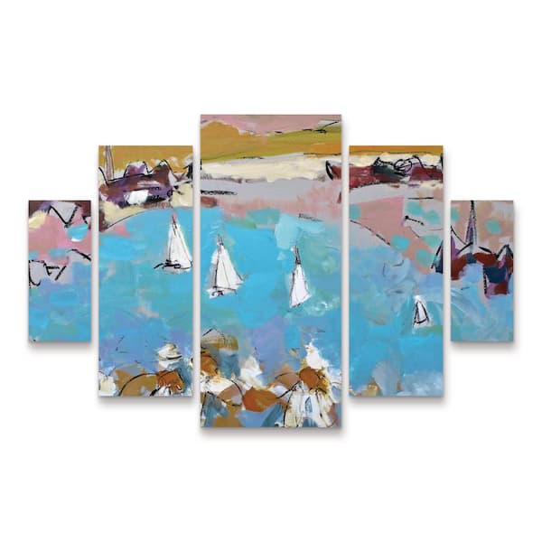 Trademark Fine Art Per Anders Daisies and Sails 5-Piece Panel Set Unframed Photography Wall Art 40 in. x 58 in.