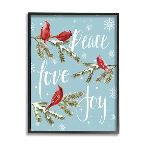 Stupell Industries Winter Cardinals Perched by Dogwood Portfolio 1-Piece Framed Graphic Print Animal Poster Art Print 14 in. x 11 in.