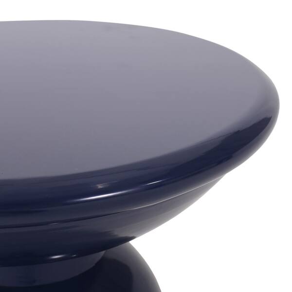 Noble House Aston Navy Blue Pedestal Metal Outdoor Patio