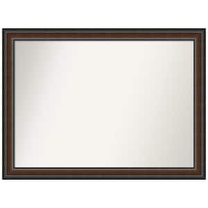 Cyprus Walnut 42.75 in. x 31.75 in. Non-Beveled Classic Rectangle Wood Framed Wall Mirror in Cherry