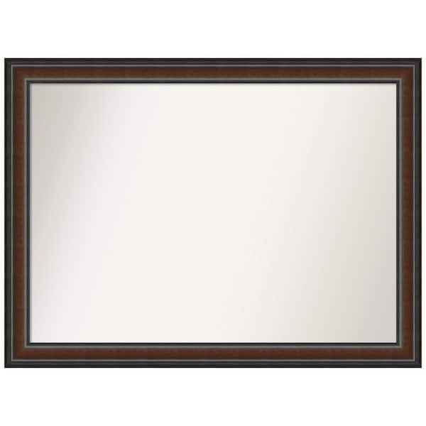 Amanti Art Cyprus Walnut 42.75 in. x 31.75 in. Non-Beveled Classic Rectangle Wood Framed Wall Mirror in Cherry