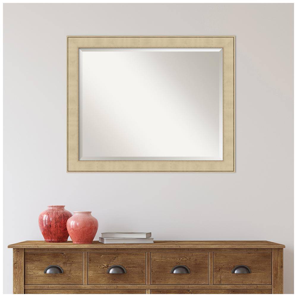 Classic Honey Silver Rectangular Wall Mirror with Polystyrene Frame