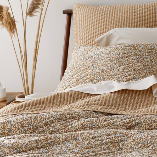 Quilt - Natural & Taupe Stripe – simplycottage