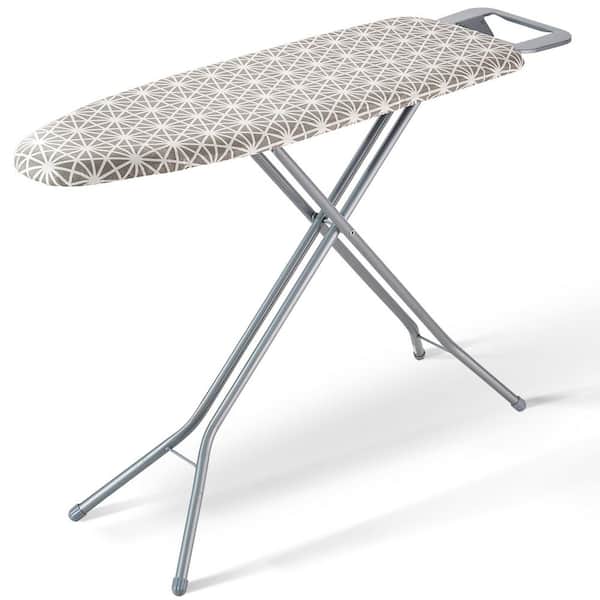 SKYSHALO Ironing Board with Large 51 x 13 Ironing Surface, Thickened 4 Layers Iron Board with Heat Resistant Clothes Steamer