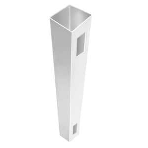 5 in. x 5 in. x 9 ft. White Vinyl End/Gate Fence Post