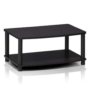 Turn-N-Tube 24 in. Dark Walnut Particle Board TV Stand Fits TVs Up to 24 in. with Open Storage