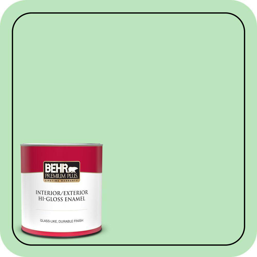 1 qt. #P390-3 Mint Parfait Hi-Gloss Enamel Interior/Exterior Paint & Primer price history on PriceWatchPro