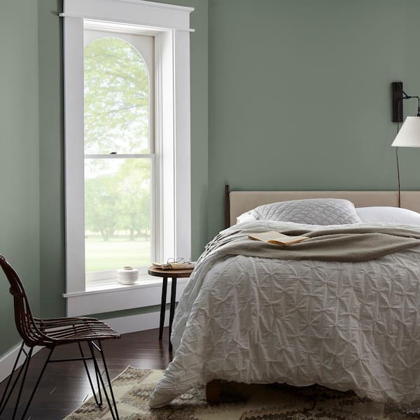 BEHR PREMIUM PLUS 1 qt. #ICC-77 Sage Green Flat Low Odor Interior Paint &  Primer 130004 - The Home Depot