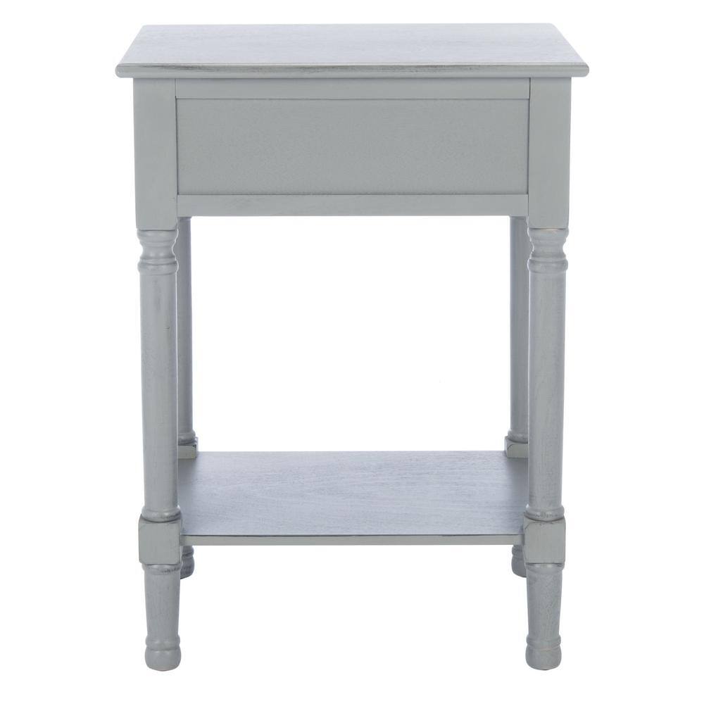 Distressed Grey Farmhouse Charm 1 Drawer Accent Table