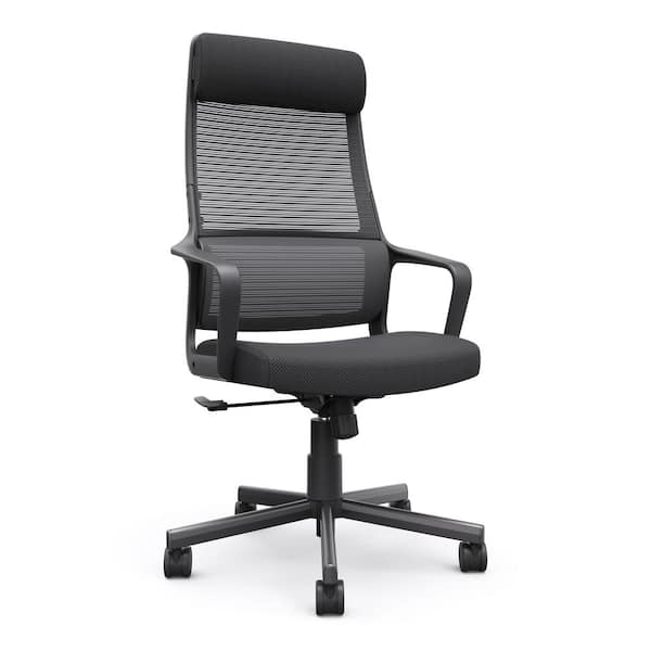 Black fabric 2025 swivel chair