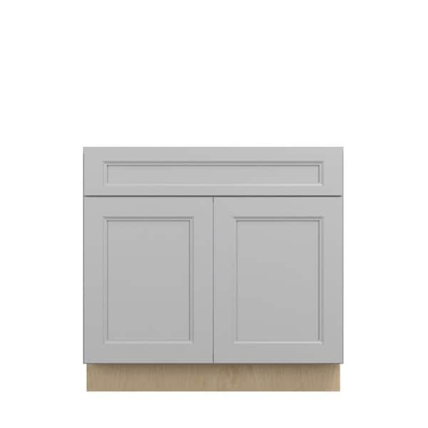 Kunal Kitchens Rockingham Recessed 36 in. W x 34.5 in. H x 18 in. D in Painted Stratus Plywood Assembled Bath Base Cabinet