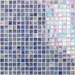 Breeze Blueberry 12-3/4 in. x 12-3/4 in. Face Mounted Glass Mosaic Tile (1.15 sq. ft./Each)