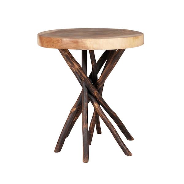 East At Main Merrill 22 in. Brown Teak Accent Table