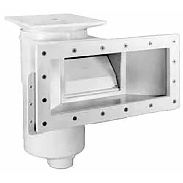 Auto-Skim Wide Track Series 1.5 in. FIP Vinyl In Ground Thru-Wall Skimmer 9.25 in. Throat Length Square Cover