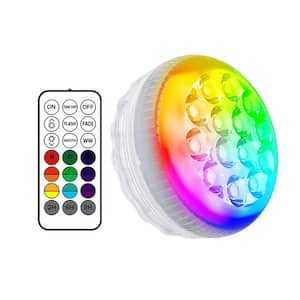 White Color Changing Swimming Pool Light Wireless Charging With Remote Control (1-Pack)