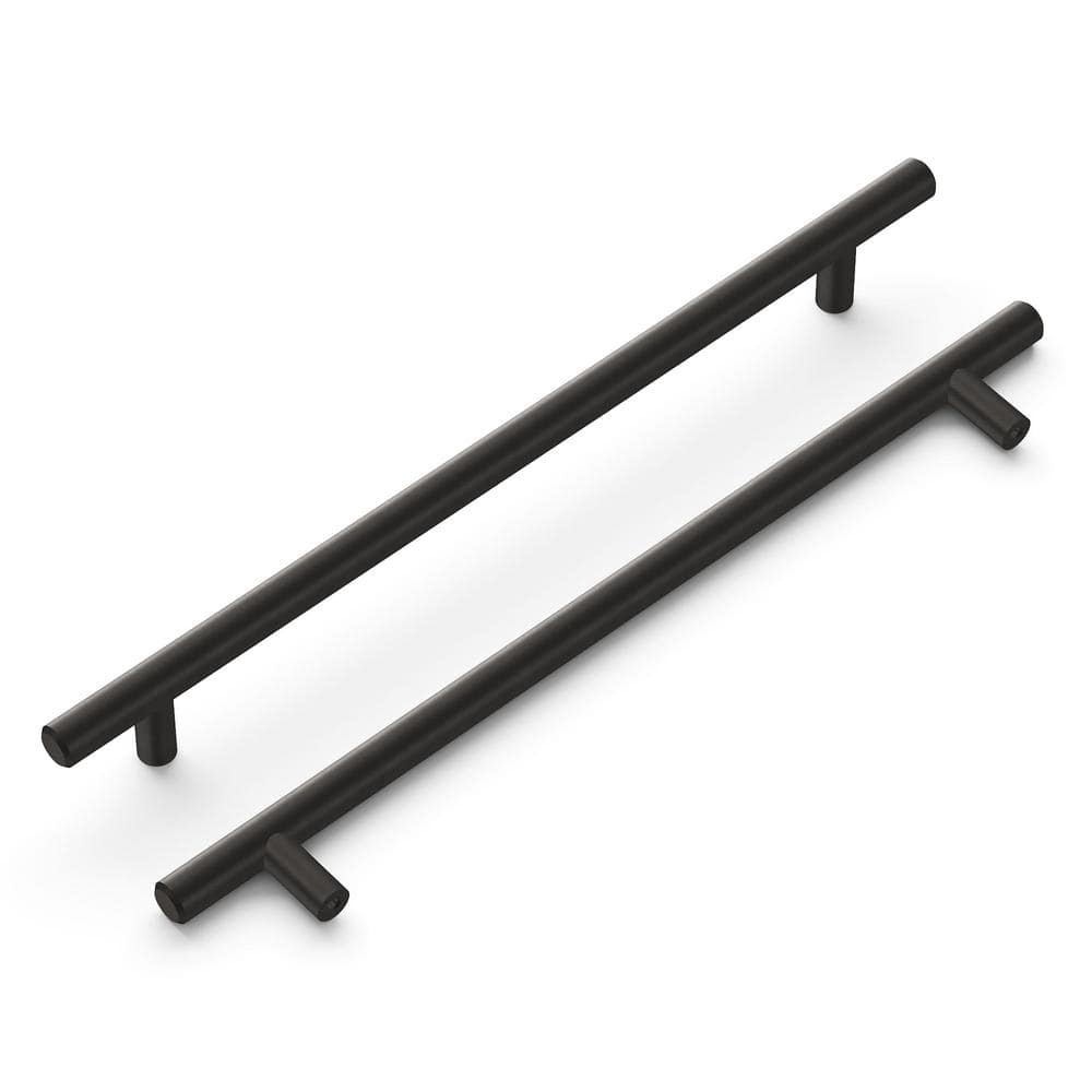 Bar Pulls Collection Pull 8-13/16 in. (224mm) Center to Center Brushed Black Nickel Cabinet Bar Pull (5-Pack) price history on PriceWatchPro