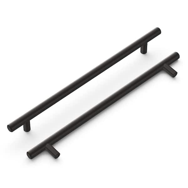 HICKORY HARDWARE Bar Pull Collection Pull 224 mm Center-to-Center Brushed Black Nickel Finish