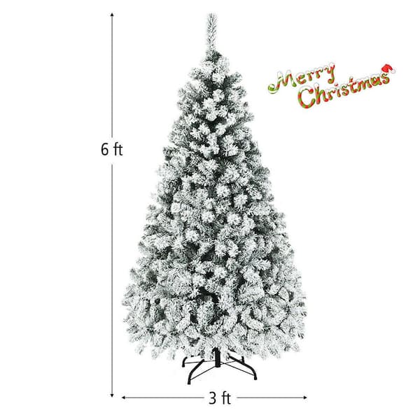 ANGELES HOME 8 ft. White Pre-Lit Hinged Artificial Christmas Tree with Remote  Control Lights 8CK23-CM513US - The Home Depot