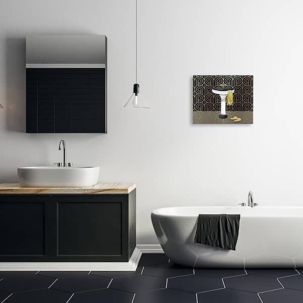 Bathroom Sink Deco Style by Conrad Knutsen Unframed Abstract Graphic Art Print 16 in. x 20 in.