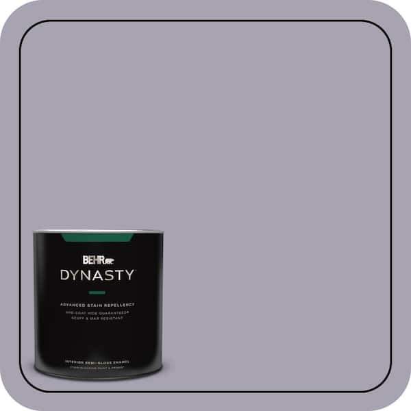 BEHR DYNASTY 1 qt. #N560-3 Luxe Lilac One-Coat Hide Semi-Gloss Enamel Interior Stain-Blocking Paint and Primer