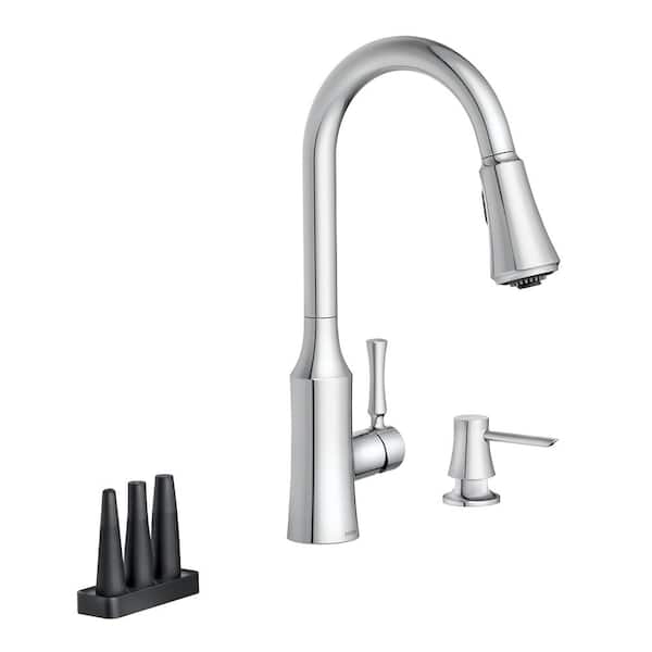 Venango Single-Handle Pull-Down Sprayer Kitchen Faucet with Reflex and Power Clean Attachments in Chrome