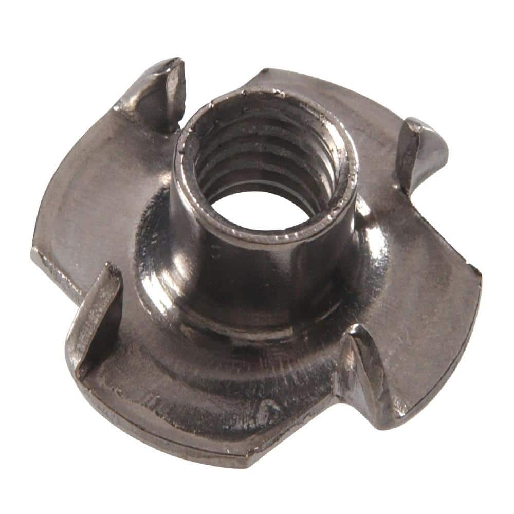 Hillman #10-32 x 9/32 in. x 3/4 in. Stainless Steel Pronged Tee Nut (12-Pack)