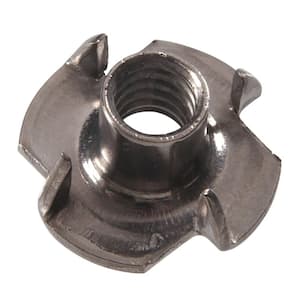 3/8 in.-16 x 7/16 in. x 1 in. Stainless Steel Pronged Tee Nut (15-Pack)