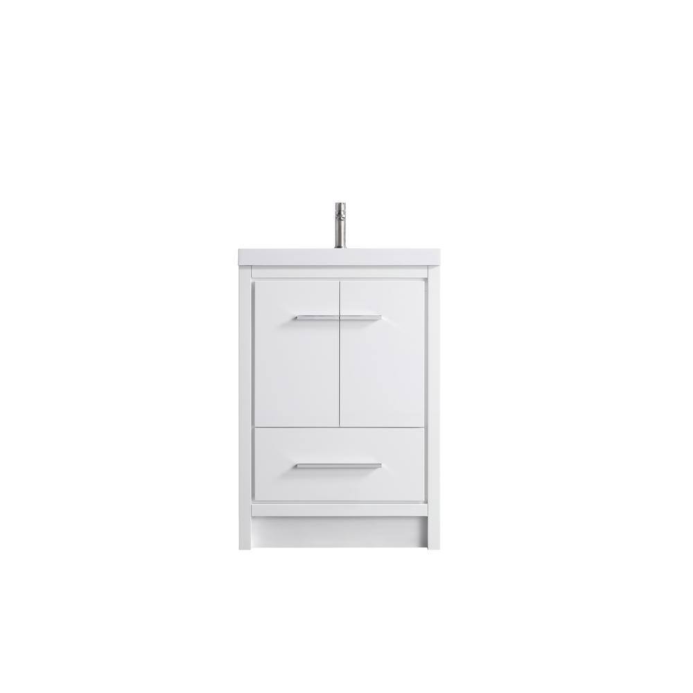VSB 23.75in. W x 19.75in. D x 35in. H Freestanding Bath Vanity in White wit
