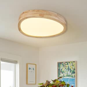 OUKANING 23.62 in. 1-Light White Modern Creative Wave Design