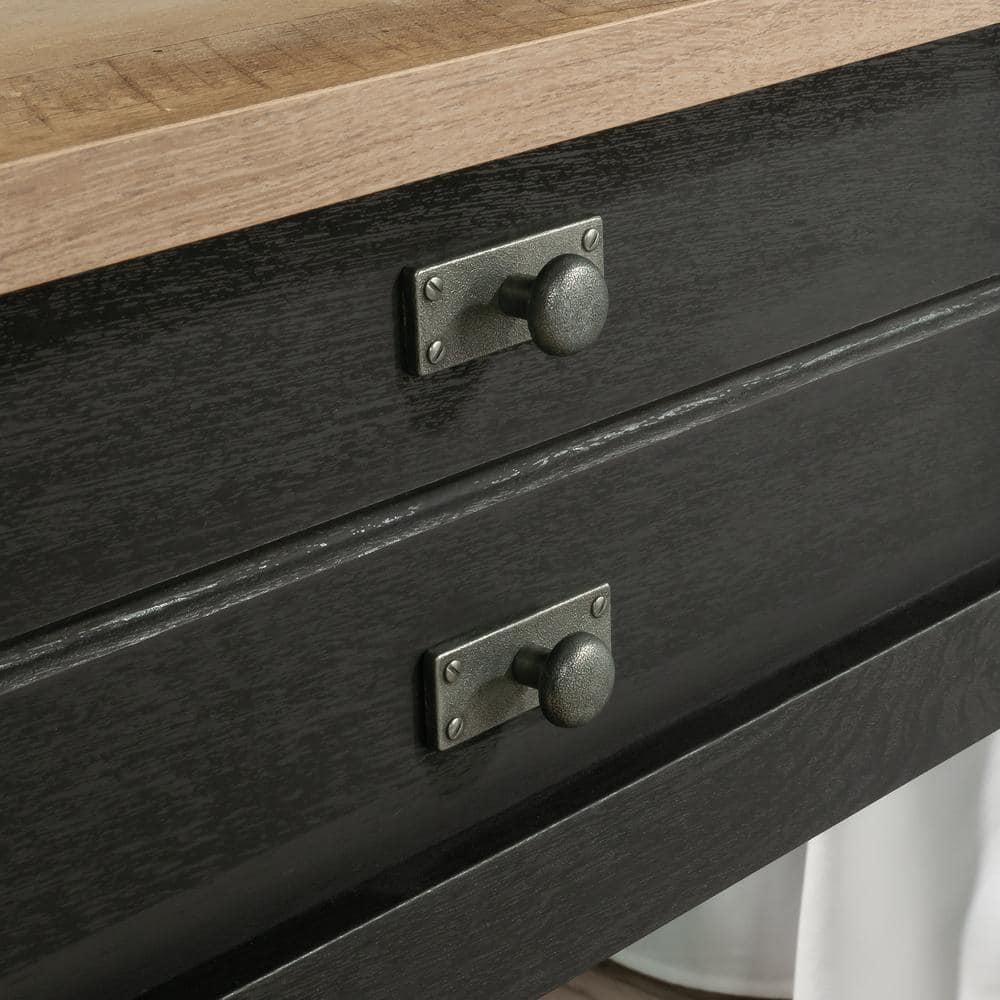 Cottage Road Raven Oak Nightstand with Lintel Oak Accent
