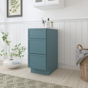 15 in. W x 21 in. D x 32.5 in. H 3-Drawer Bath Vanity Cabinet Only in Sea Green