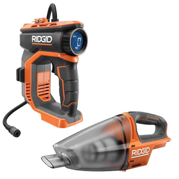 18V Cordless Portable Inflator with Cordless Hand Vacuum (Tools Only)