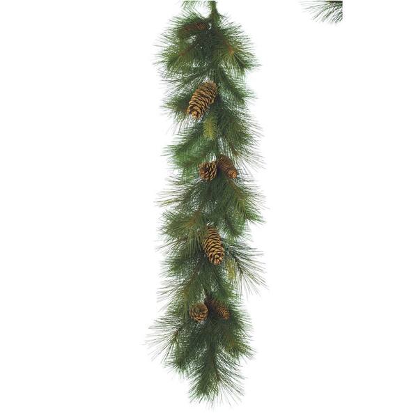 Sullivans 6' Frosted Fern & Cone Artificial Garland 72L Green